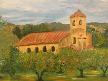 Painting titled "Lourmarin" by Valerie Cipollina, Original Artwork, Oil
