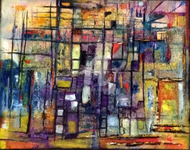 Painting titled "aux-couleurs-du-tem…" by Valerie Dantras, Original Artwork