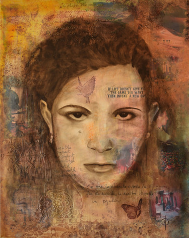 Painting titled "Hlima" by Valérie Domenjoz, Original Artwork, Other