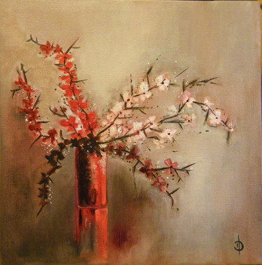 Peinture intitulée "Bouquet de légèreté" par Valérie Domenjoz, Œuvre d'art originale, Huile