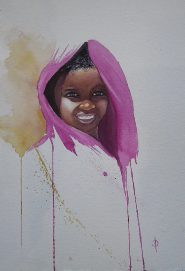 Painting titled "Sans titre" by Valérie Domenjoz, Original Artwork, Watercolor