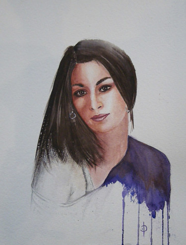 Painting titled "Noé II" by Valérie Domenjoz, Original Artwork, Watercolor