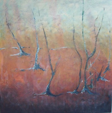 Peinture intitulée "Bois flottés ocre,…" par Valérie Eymeric, Œuvre d'art originale