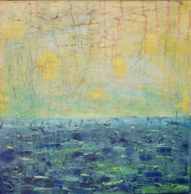 Painting titled "Mer agitée, Copeaux…" by Valérie Eymeric, Original Artwork