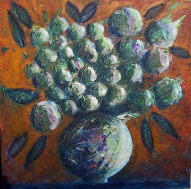 Painting titled "Bouquets de boules,…" by Valérie Eymeric, Original Artwork