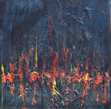 Peinture intitulée "En feu, de braises…" par Valérie Eymeric, Œuvre d'art originale
