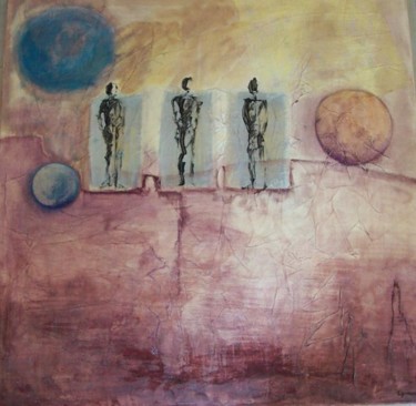 Peinture intitulée "Précher dans le des…" par Valérie Eymeric, Œuvre d'art originale, Acrylique