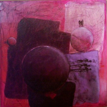 Peinture intitulée "les deux mondes, Ro…" par Valérie Eymeric, Œuvre d'art originale