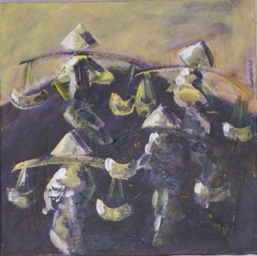 Peinture intitulée "Chinois à l'eau" par Valérie Eymeric, Œuvre d'art originale