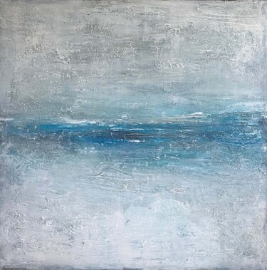 Painting titled "Sensation marine" by Valérie Faucon, Original Artwork, Acrylic Mounted on Wood Stretcher frame