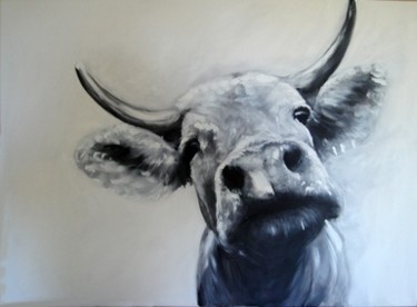 Painting titled "vache 24" by Valérie Faucon, Original Artwork, Acrylic