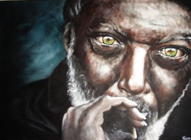 Painting titled "homeless smoker 30" by Valérie Faucon, Original Artwork, Acrylic
