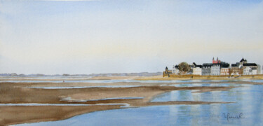 Painting titled "51 La baie de Somme…" by Valérie Frenel, Original Artwork, Watercolor