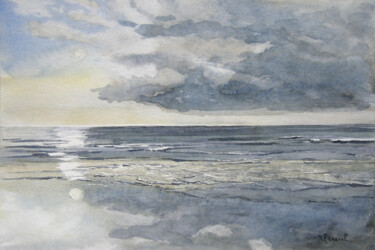 Painting titled "64 Fort Mahon- La m…" by Valérie Frenel, Original Artwork, Watercolor