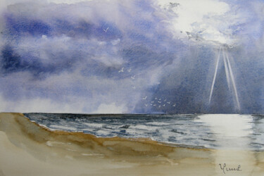 Painting titled "68 Fort Mahon - Un…" by Valérie Frenel, Original Artwork, Watercolor