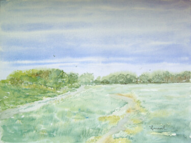 Painting titled "79 Fort Mahon - La…" by Valérie Frenel, Original Artwork, Watercolor