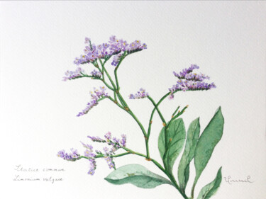 Painting titled "HS20 Lilas de mer,…" by Valérie Frenel, Original Artwork, Watercolor