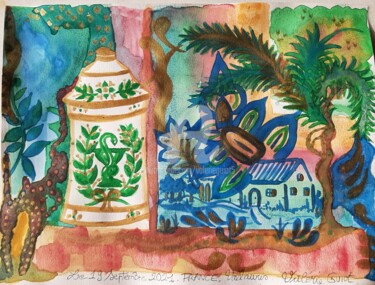 "Caducée - Apothicai…" başlıklı Tablo Valerie Guiot tarafından, Orijinal sanat, Guaş boya
