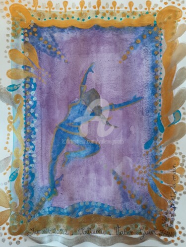 Картина под названием "Danse avec Roval '…" - Valerie Guiot, Подлинное произведение искусства, Гуашь