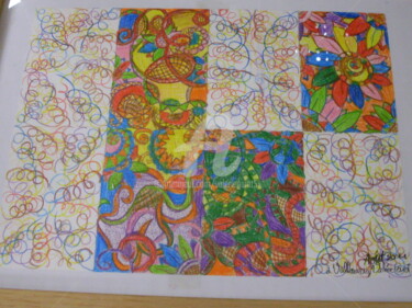 Zeichnungen mit dem Titel "Colors" von Valerie Guiot, Original-Kunstwerk