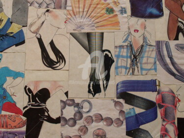Collages titulada "Collection collage…" por Valerie Guiot, Obra de arte original, Collages