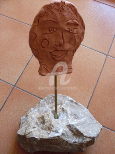 雕塑 标题为“Masque visage” 由Valerie Guiot, 原创艺术品, 陶瓷