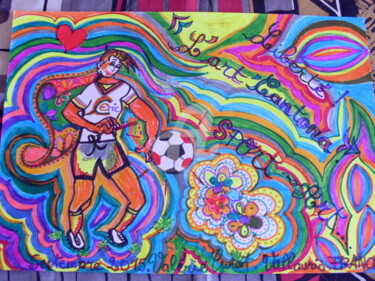 Drawing titled "ART - FOOTBALL" by Valerie Guiot, Original Artwork, Other