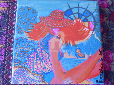 Schilderij getiteld "HOLIDAYS - CRUISE -…" door Valerie Guiot, Origineel Kunstwerk, Acryl