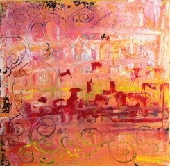 Painting titled "Poésie 1" by Valérie Han-Li-Kuin, Original Artwork