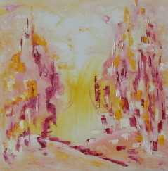 Painting titled "Laisser entrer la l…" by Valérie Han-Li-Kuin, Original Artwork