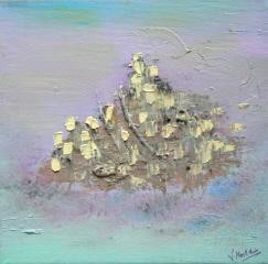 Peinture intitulée "Village provençal 1" par Valérie Han-Li-Kuin, Œuvre d'art originale