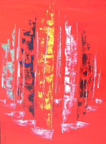 Painting titled "REGATE, ABSTRACTION…" by Valerie   Jouve, Original Artwork, Acrylic