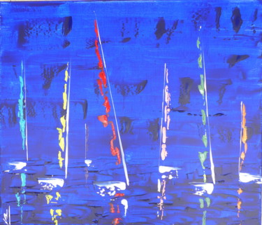 Peinture intitulée "nocturne 150620" par Valerie   Jouve, Œuvre d'art originale, Acrylique