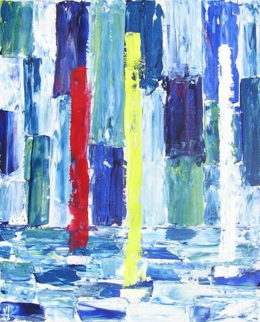 Painting titled "ABSTRACTION DE VOIL…" by Valerie   Jouve, Original Artwork, Oil