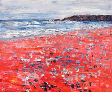 Painting titled "quiberon, la cote s…" by Valerie   Jouve, Original Artwork, Oil