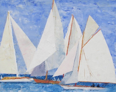 Painting titled "VOILES" by Valerie   Jouve, Original Artwork, Acrylic