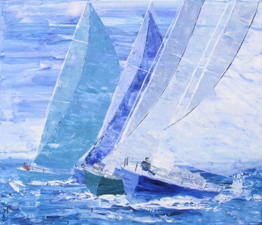 Pittura intitolato "LA SOLITAIRE" da Valerie   Jouve, Opera d'arte originale, Acrilico