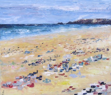 Painting titled "QUIBERON LA COTE SA…" by Valerie   Jouve, Original Artwork, Oil