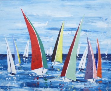 Painting titled "REGATTA XL" by Valerie   Jouve, Original Artwork, Acrylic