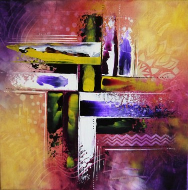Seventies Peinture intitulée "Seventies" par Valérie Lamarre, Œuvre d'art originale, Acrylique Monté sur Châssis