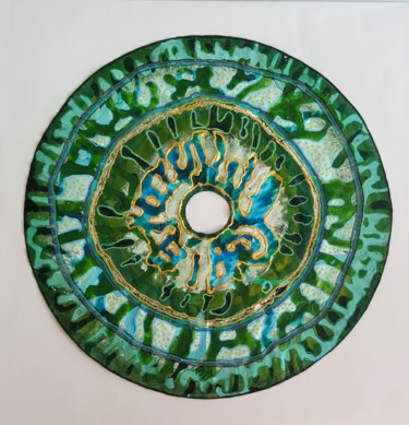 Arte textil titulada "cercle 1" por Valérie Thévenot, Obra de arte original