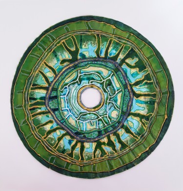Art textile intitulée "cercle 6" par Valérie Thévenot, Œuvre d'art originale
