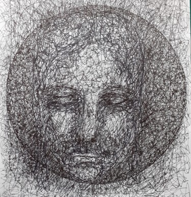 Desenho intitulada "portrait 9" por Valérie Thévenot, Obras de arte originais, Tinta