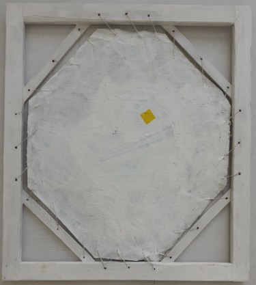「petit carré jaune #…」というタイトルの絵画 Valérie Thévenotによって, オリジナルのアートワーク, アクリル
