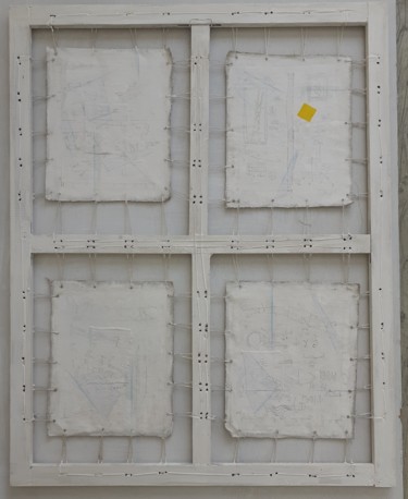 Peinture intitulée "petit carré jaune #…" par Valérie Thévenot, Œuvre d'art originale, Acrylique