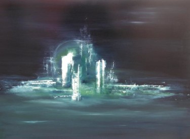 Peinture intitulée "Groen Land" par Valérie Vidal, Œuvre d'art originale
