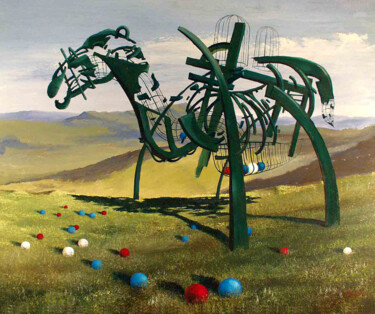 Malerei mit dem Titel "chameau-3" von Valerii Buev, Original-Kunstwerk, Öl
