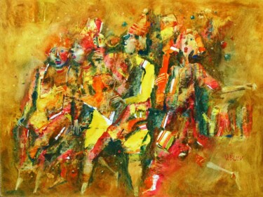 Painting titled "fiesta-6" by Valerii Buev, Original Artwork, Oil