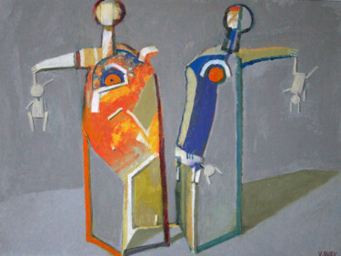 Картина под названием "dilemme." - Валерий Буев, Подлинное произведение искусства, Масло