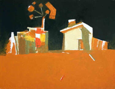 Картина под названием "paysage-20" - Валерий Буев, Подлинное произведение искусства, Масло